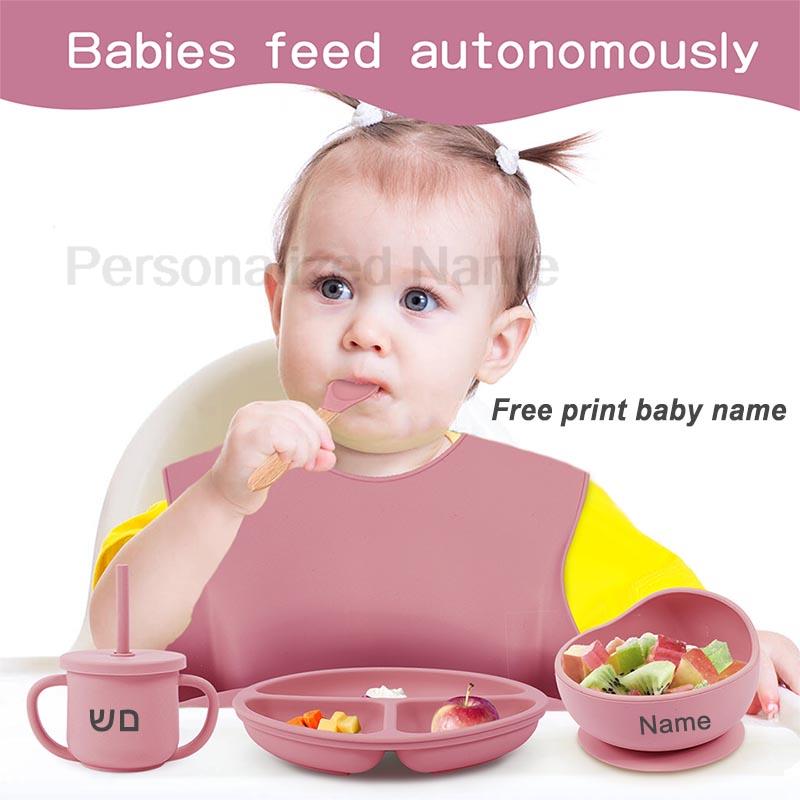6Pcs Silicone Tableware For Ki - Baby Food Menu 评论和价格
