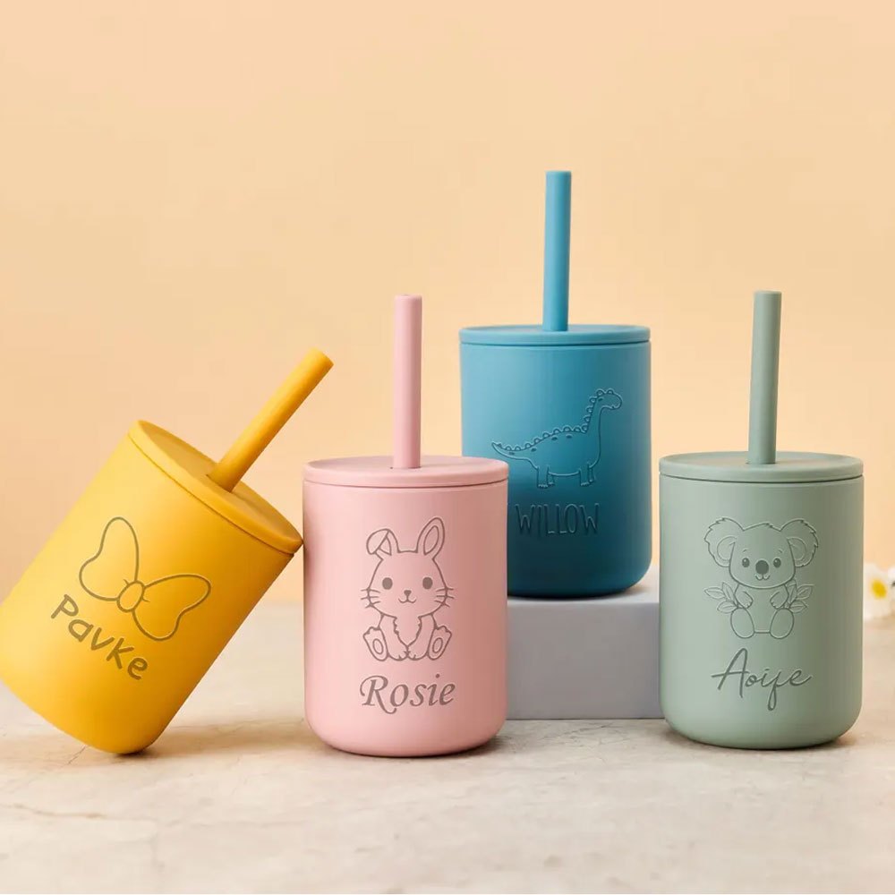 Custom Name Silicone Kids Stra - Baby Food Jars With Lids 评论和价格