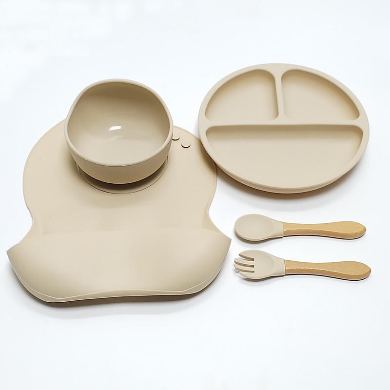 5pcs Children's Silicone Dinne - Baby Food Menu 评论和价格