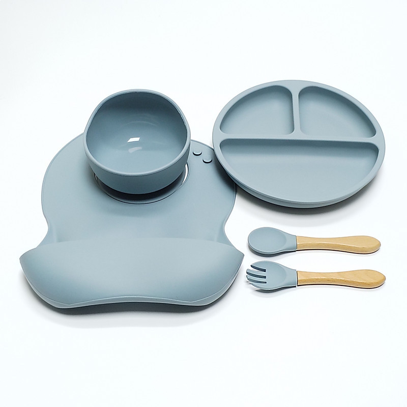 5pcs Children's Silicone Dinne - Baby Food Menu 评论和价格