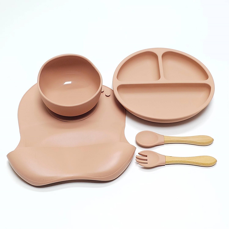 5pcs Children's Silicone Dinne - Baby Food Menu 评论和价格